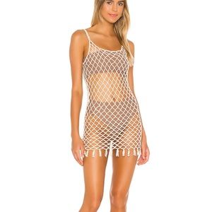 Superdown- Alana Open Knit Dress in Toast